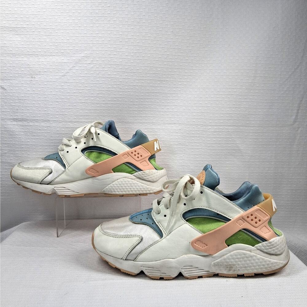 Nike Air Huarache SE Sun Club Sneakers Shoes Women's Size‎ 11 White Blue Green
